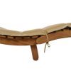 Outdoor Patio Wood Portable Extended Chaise Lounge Set with Foldable Tea Table for Balcony; Poolside; Garden