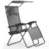 Folding Recliner Lounge Chair with Shade Canopy Cup Holder