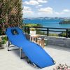 Folding Chaise Lounge Chair Bed Adjustable Outdoor Patio Beach