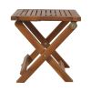 Outdoor Patio Wood Portable Extended Chaise Lounge Set with Foldable Tea Table for Balcony; Poolside; Garden