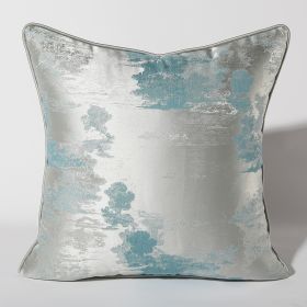 Dark Green Silver Green Sofa Pillow Cushion (Option: Light sky color-Pillowcase-50x50cm)
