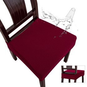 T-type Polyester Waterproof Chair Cover (Option: Wine Red-50*50*8)