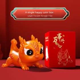 Creative Zodiac Dragon Decoration Table-top Decoration Home Ornament (Option: Cx296 Expensive Orange-As Shown In Figure)