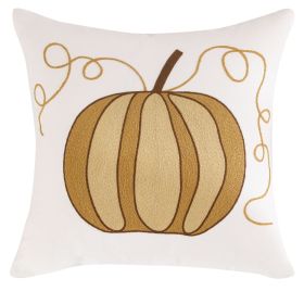 Pumpkin Embroidered Halloween Pillow Cover Lumbar Support (Option: Pumpkin 4-45 × 45cm-Without pillow core)