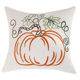 Pumpkin Embroidered Halloween Pillow Cover Lumbar Support (Option: Pumpkin 2-50 × 50cm-Without pillow core)